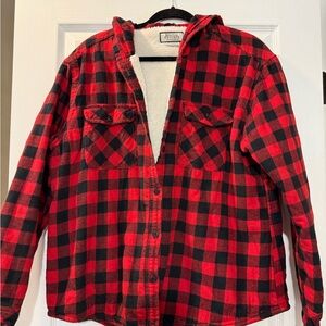 Boston Traders Red and Black Checkered Jacket